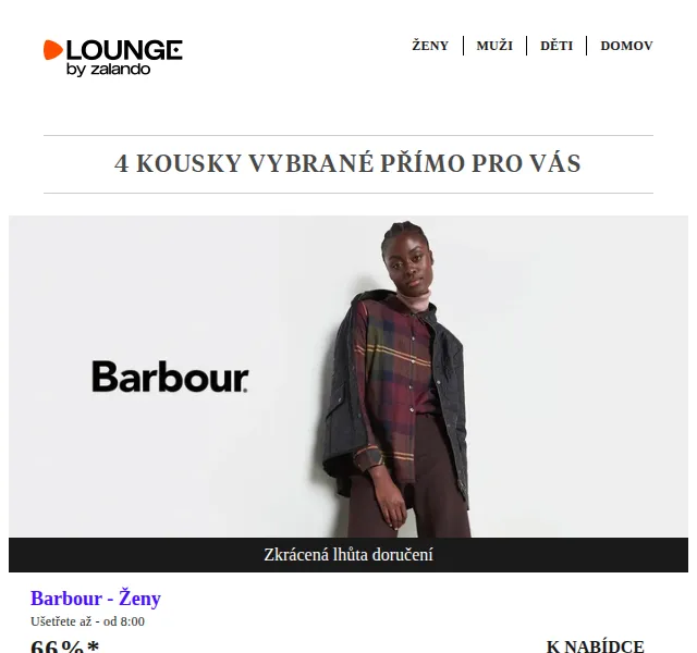 Lounge by Zalando: Barbour sleva až 75 % – červen 2026 | Nuslet.cz