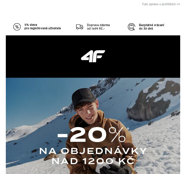 4Fstore.cz: Sleva 20 % při nákupu nad 1200 Kč – červen 2026 | Nuslet.cz