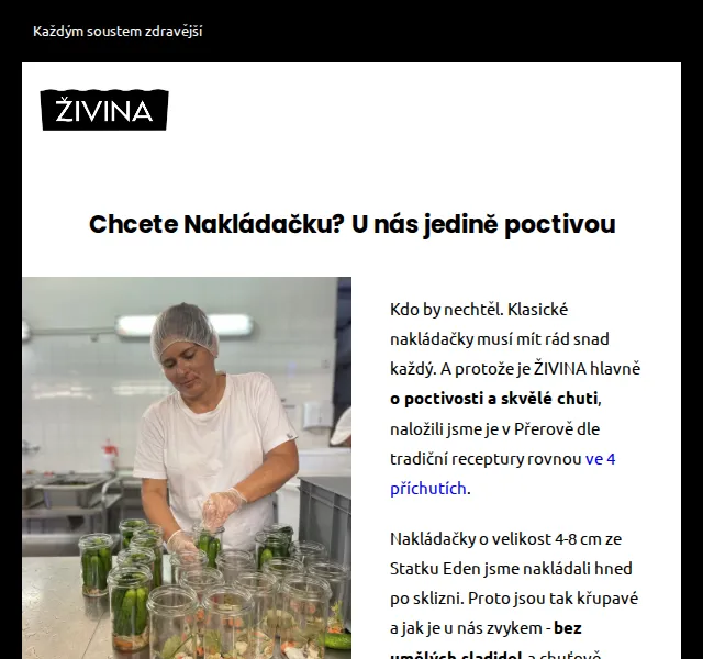 Živina: Nakládané okurky – limitovaná edice za 79 Kč – červen 2026 | Nuslet.cz