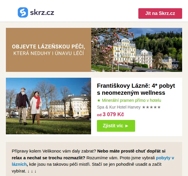 Vánoce na Skrz: slevy na wellness pobyty od 2 100 Kč – červen 2026 | Nuslet.cz