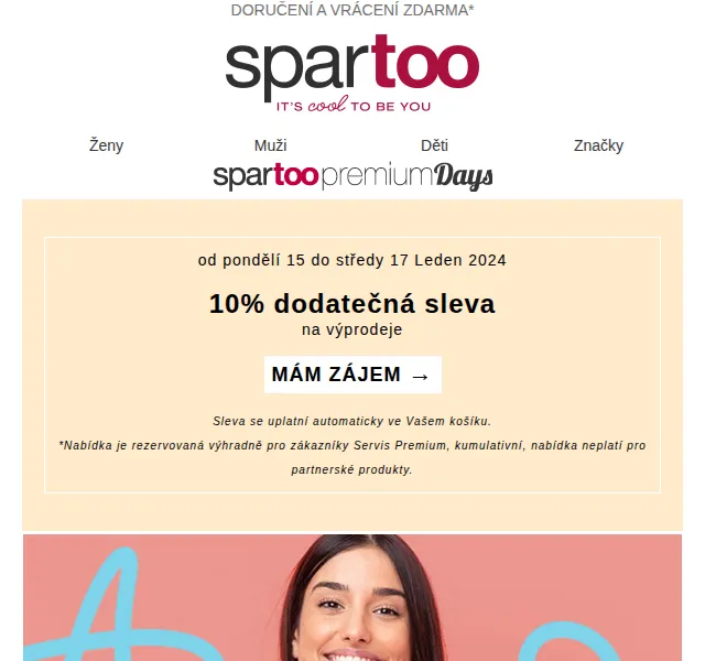 Spartoo: 10% dodatečná sleva na výprodeje – červen 2026 | Nuslet.cz