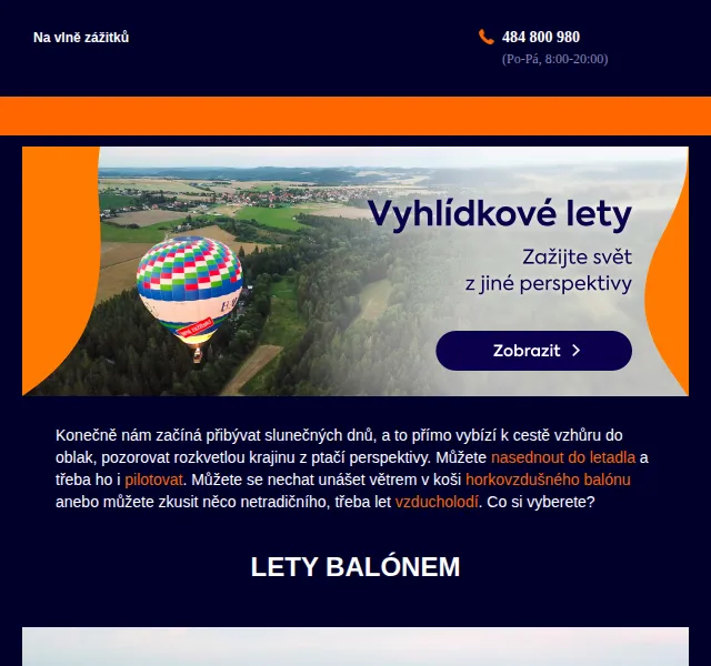 Adrop: Dárkové lety balónem, letadlem i vrtulníkem – červen 2026 | Nuslet.cz