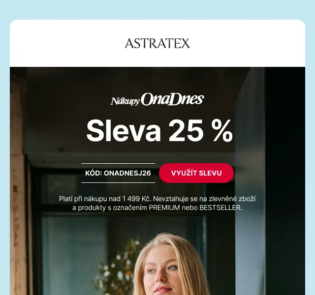 Astratex: sleva 25 % na podprsenky a plavky – květen 2026