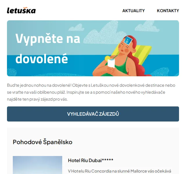 Letuška.cz: Zájezdy od 9 036 Kč – červen 2026 | Nuslet.cz
