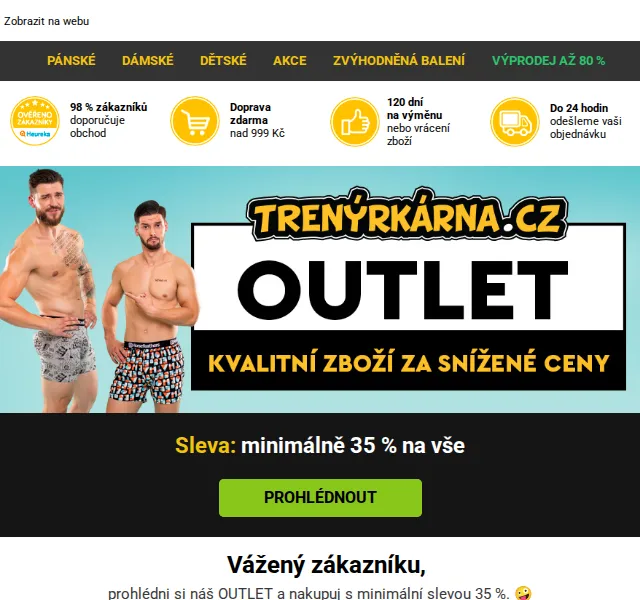 Lukáš z Trenýrkárna.cz: OUTLET 35 %+ – červen 2026 | Nuslet.cz