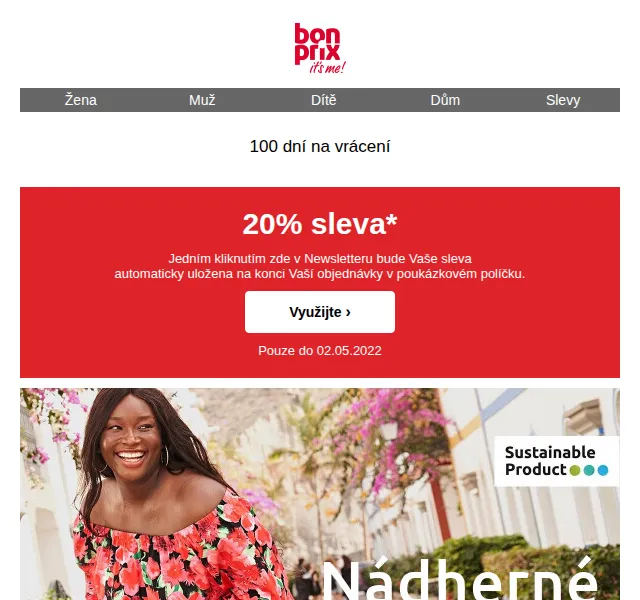 bonprix: 20% sleva na jarní kolekci – červen 2026 | Nuslet.cz