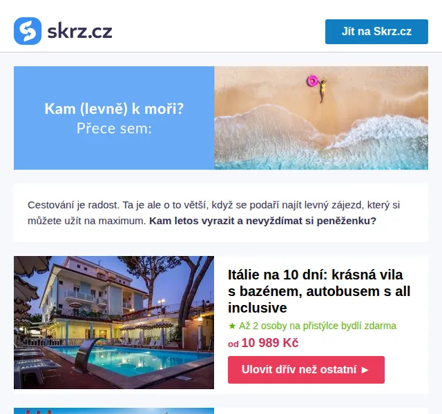 Skrz: All inclusive dovolená u moře od 9 999 Kč – červen 2026 | Nuslet.cz