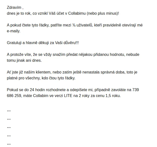 Collabim: LITE 2 roky za cenu 1,5 roku – červen 2026 | Nuslet.cz