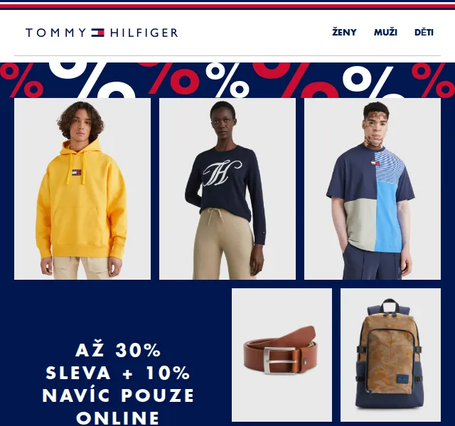 Tommy Hilfiger: Až 30% sleva + 10% navíc online – červen 2026 | Nuslet.cz