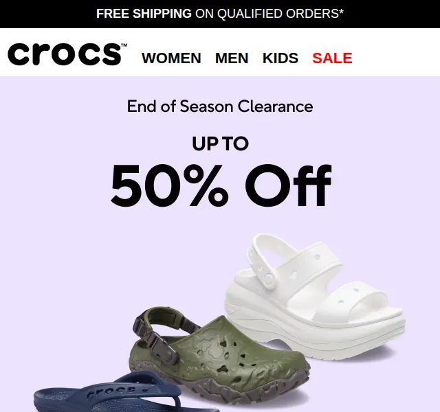 Crocs: End of Season Clearance Sale – červen 2026 | Nuslet.cz
