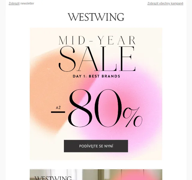 Westwing: Mid-Year Sale se slevami až -80 % – červen 2026 | Nuslet.cz