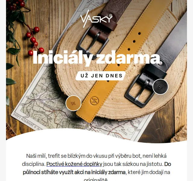 Vasky: iniciály zdarma ještě dnes (17. června 2026) | Nuslet.cz