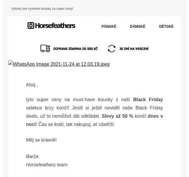 Horsefeathers: Slevy BLACK FRIDAY až 50 % – červen 2026 | Nuslet.cz