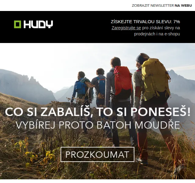 Hudy: batohy na cesty – červen 2026 | Nuslet.cz