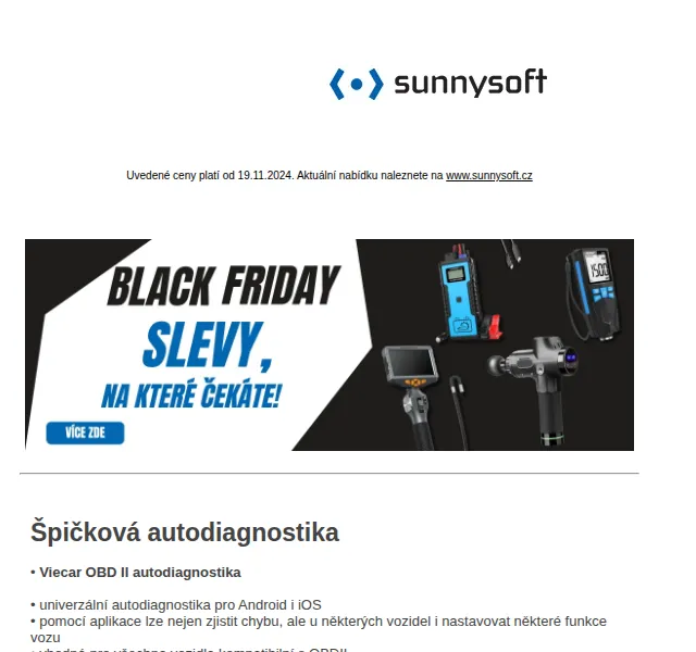Sunnysoft: Black Friday slevy až 37 % – červen 2026 | Nuslet.cz