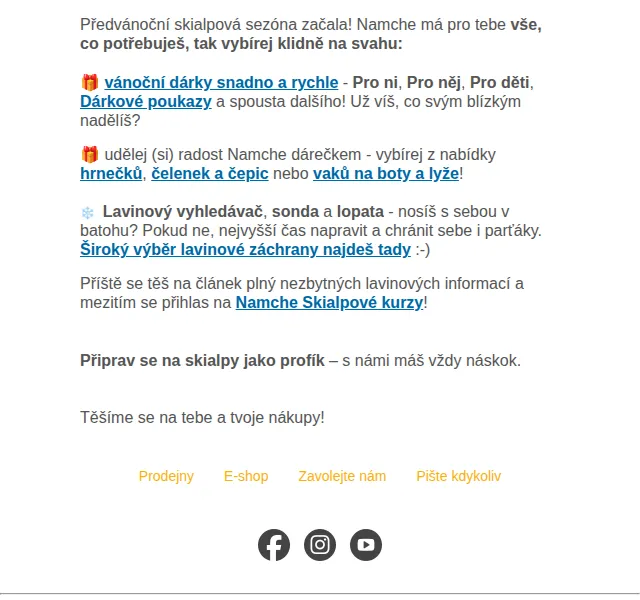 Namcheshop: Skialpová výbava a dárky – červen 2026 | Nuslet.cz