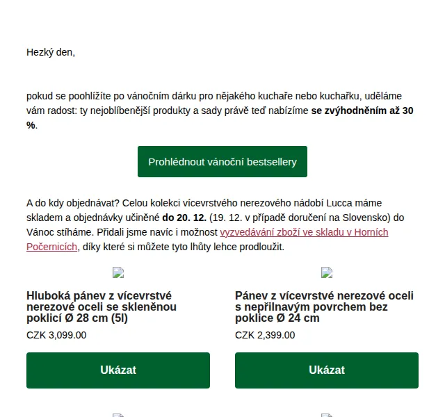 Jan Fabini: Až 30% sleva na nerezové nádobí Lucca – červen 2026 | Nuslet.cz