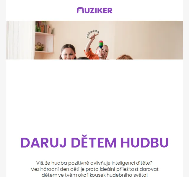 Muziker: sleva 15 % na dětské Noicetone – červen 2026 | Nuslet.cz