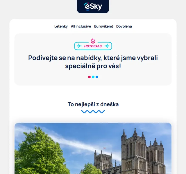 eSky.cz: Letenky od 859 Kč – Květen 2026 | Nuslet.cz