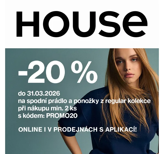 HOUSE: -20 % na spodní prádlo a ponožky – červen 2026 | Nuslet.cz