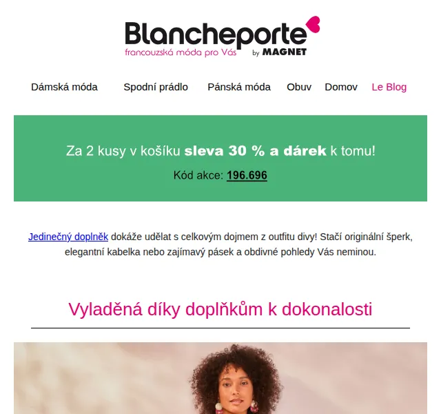 Blancheporte: Sleva 30 % na módní doplňky – červen 2026 | Nuslet.cz