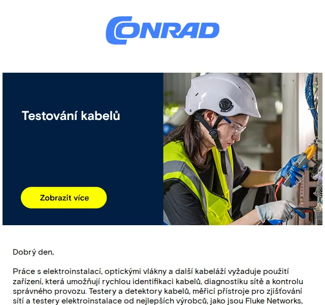 Conrad Electronic: Testery kabelů a detektory vedení – červen 2026 | Nuslet.cz
