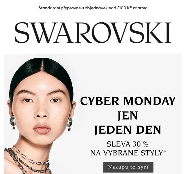 Swarovski: Sleva 30 % na vybrané styly – červen 2026 | Nuslet.cz