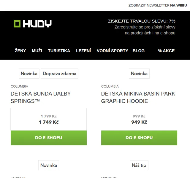 Hudy: Dětské funkční oblečení – červen 2026 | Nuslet.cz
