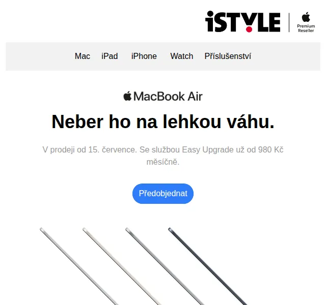 iSTYLE: Předobjednej MacBook Air – červen 2026 | Nuslet.cz