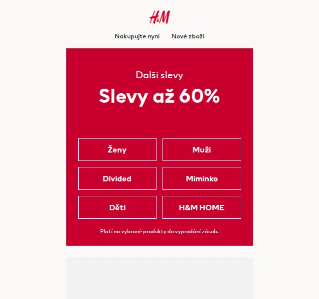 H&M: Slevy až 60 % ve výprodeji – červen 2026 | Nuslet.cz