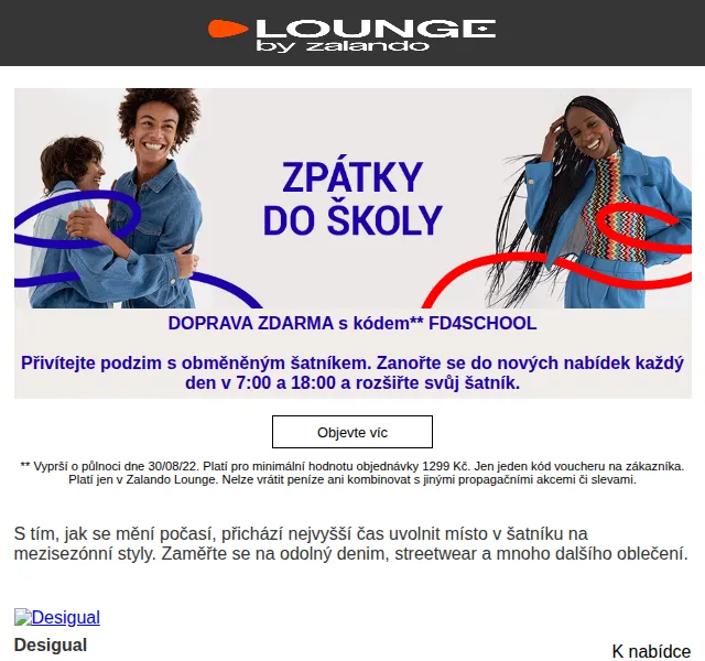 Lounge by Zalando: Zpátky do školy a doprava zdarma – červenec 2026 | Nuslet.cz