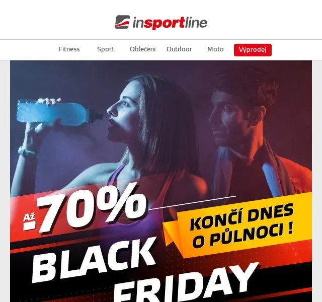 inSPORTline: Black FRIDAY slevy až -70 % – červen 2026 | Nuslet.cz