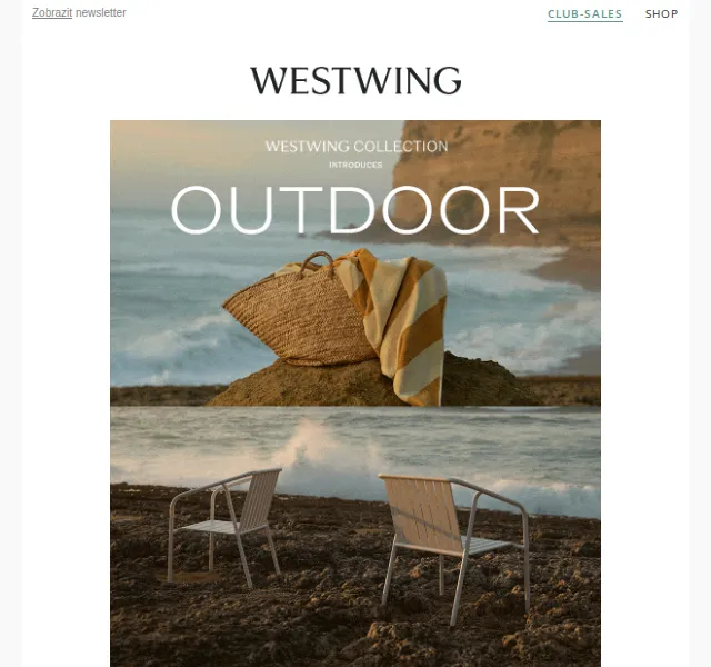 Westwing: OUTDOOR kolekce nábytek – červen 2026 | Nuslet.cz
