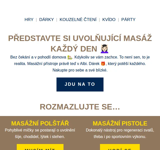Albi: Masážní přístroje a wellness – červenec 2026 | Nuslet.cz