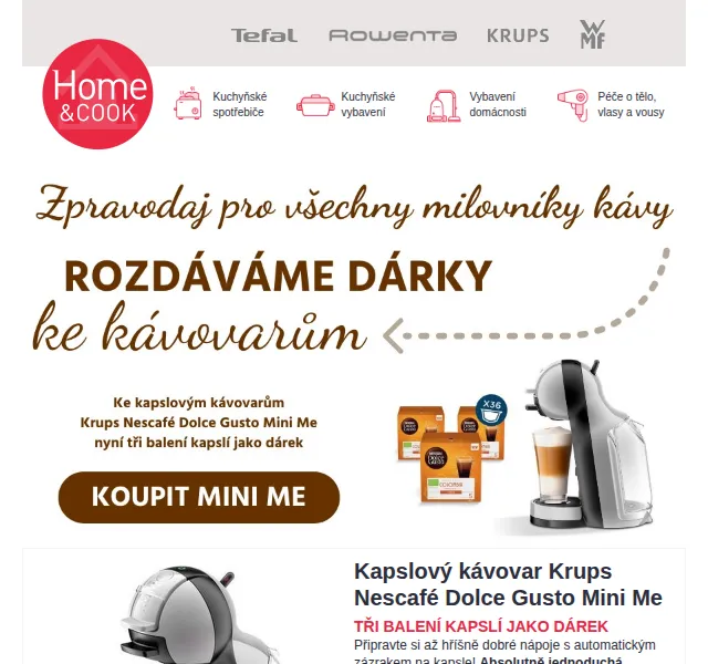 Home & Cook: Kávovary se slevou až 37 % – červen 2026 | Nuslet.cz
