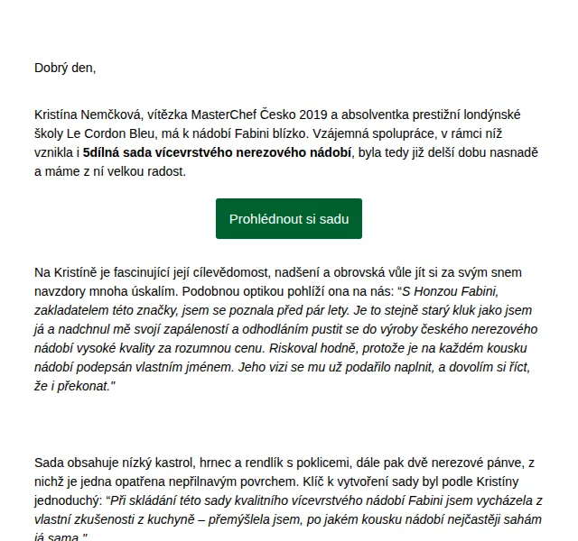 Jan Fabini: Sada nádobí s Kristínou Nemčkovou – červen 2026 | Nuslet.cz