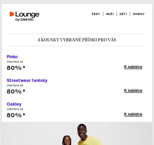 Lounge by Zalando: Pinko, Oakley, Weekday – slevy až 80 % – červen 2026 | Nuslet.cz