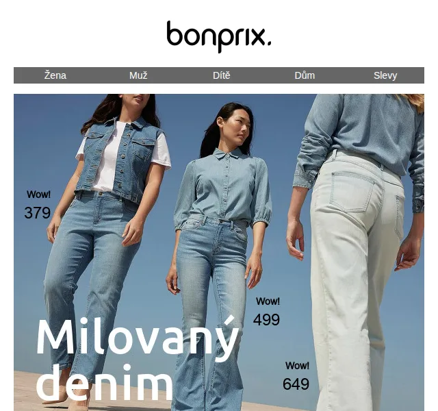 bonprix: Letní džíny pro každou postavu – červen 2026 | Nuslet.cz