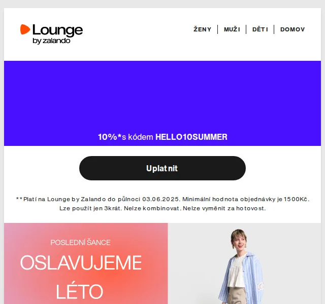 Lounge by Zalando: až 80 % sleva na Levi's, Apart, Skechers – červen 2026