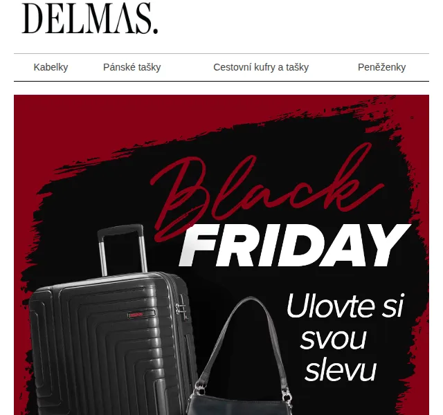 Delmas: Black Friday slevy na kabelky, kufry a doplňky – červen 2026 | Nuslet.cz