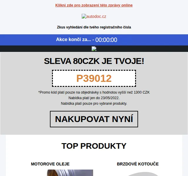 Autodoc.cz: Sleva 80 Kč – červen 2026 | Nuslet.cz