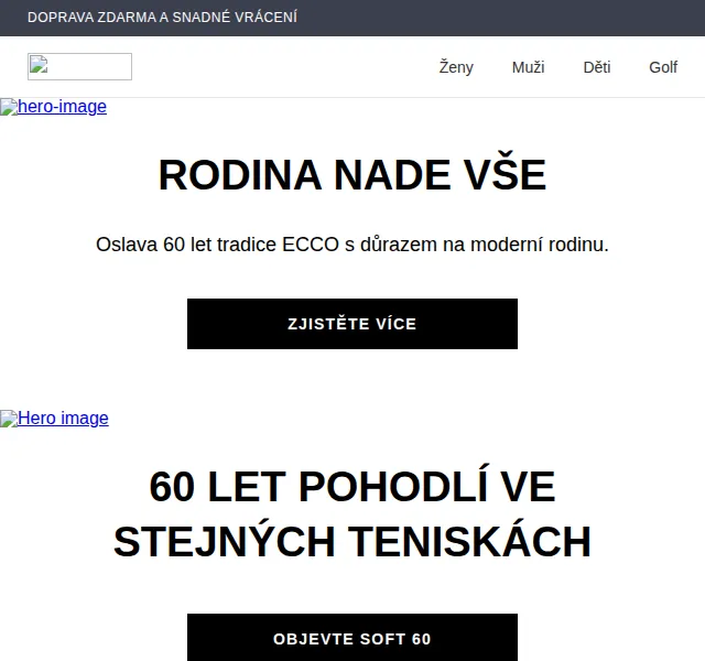 ECCO: 60 let tradice a doprava zdarma – červenec 2026 | Nuslet.cz