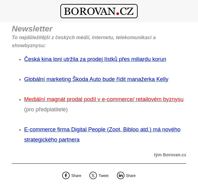 Aleš Borovan: Novinky z českého byznysu a médií – červen 2026 | Nuslet.cz