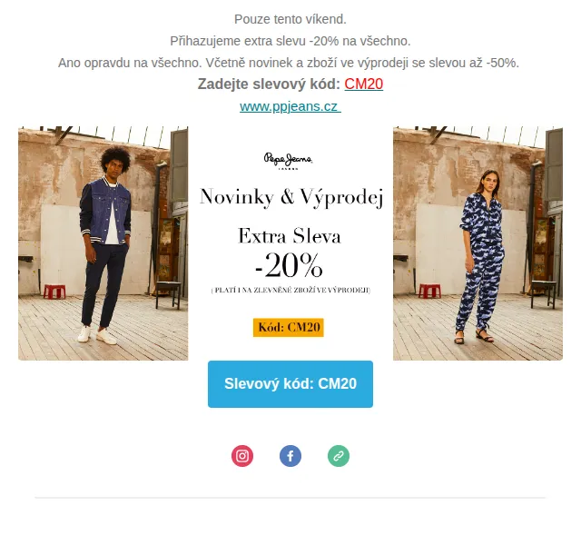 Pepe Jeans - Custom_Design - Palladium: Extra sleva -20 % na vše – červen 2026 | Nuslet.cz
