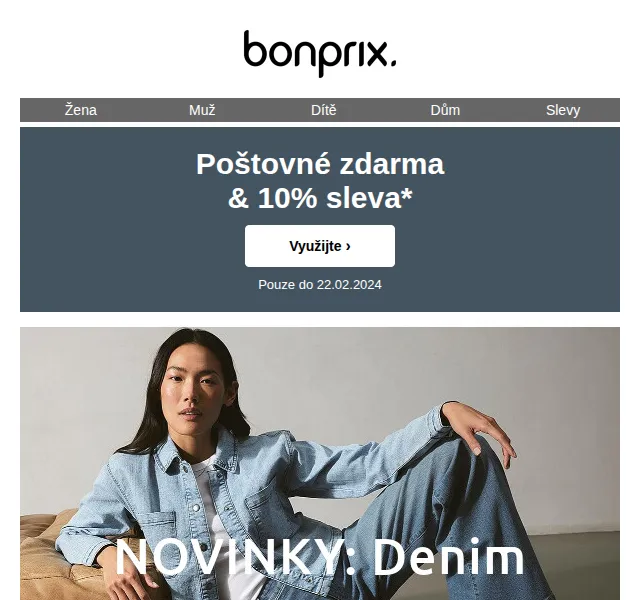 Bonprix: 10 % sleva a poštovné zdarma – červen 2026 | Nuslet.cz