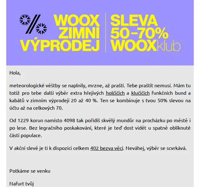 Richard Woox: Funkční bundy a kabáty se slevou až 70 % – červenec 2026 | Nuslet.cz