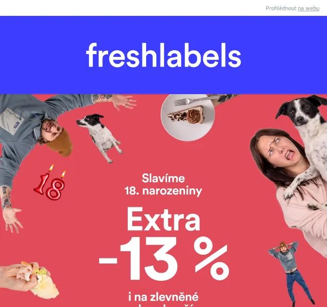 Freshlabels: extra 13% sleva na téměř vše – prosinec 2026 | Nuslet.cz