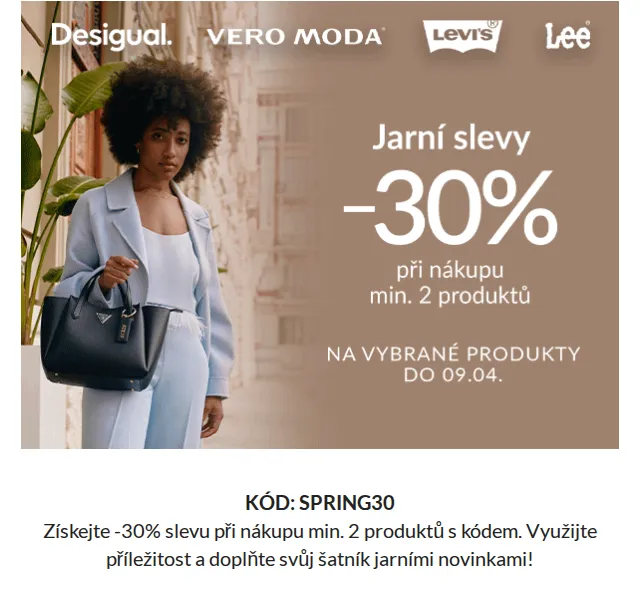 Modivo: -30 % při nákupu 2+ ks – červen 2026 | Nuslet.cz