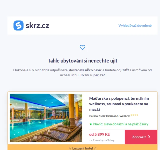 Vánoce na Skrz: dovolená od 1 584 Kč – červen 2026 | Nuslet.cz