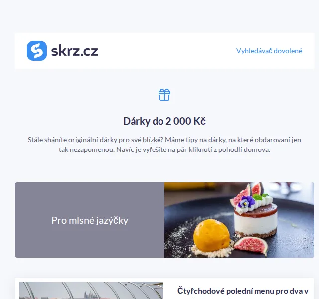 Vánoce na Skrz: Dárky od 229 Kč do 2 000 Kč – červen 2026 | Nuslet.cz